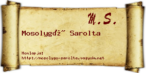 Mosolygó Sarolta névjegykártya