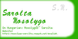 sarolta mosolygo business card